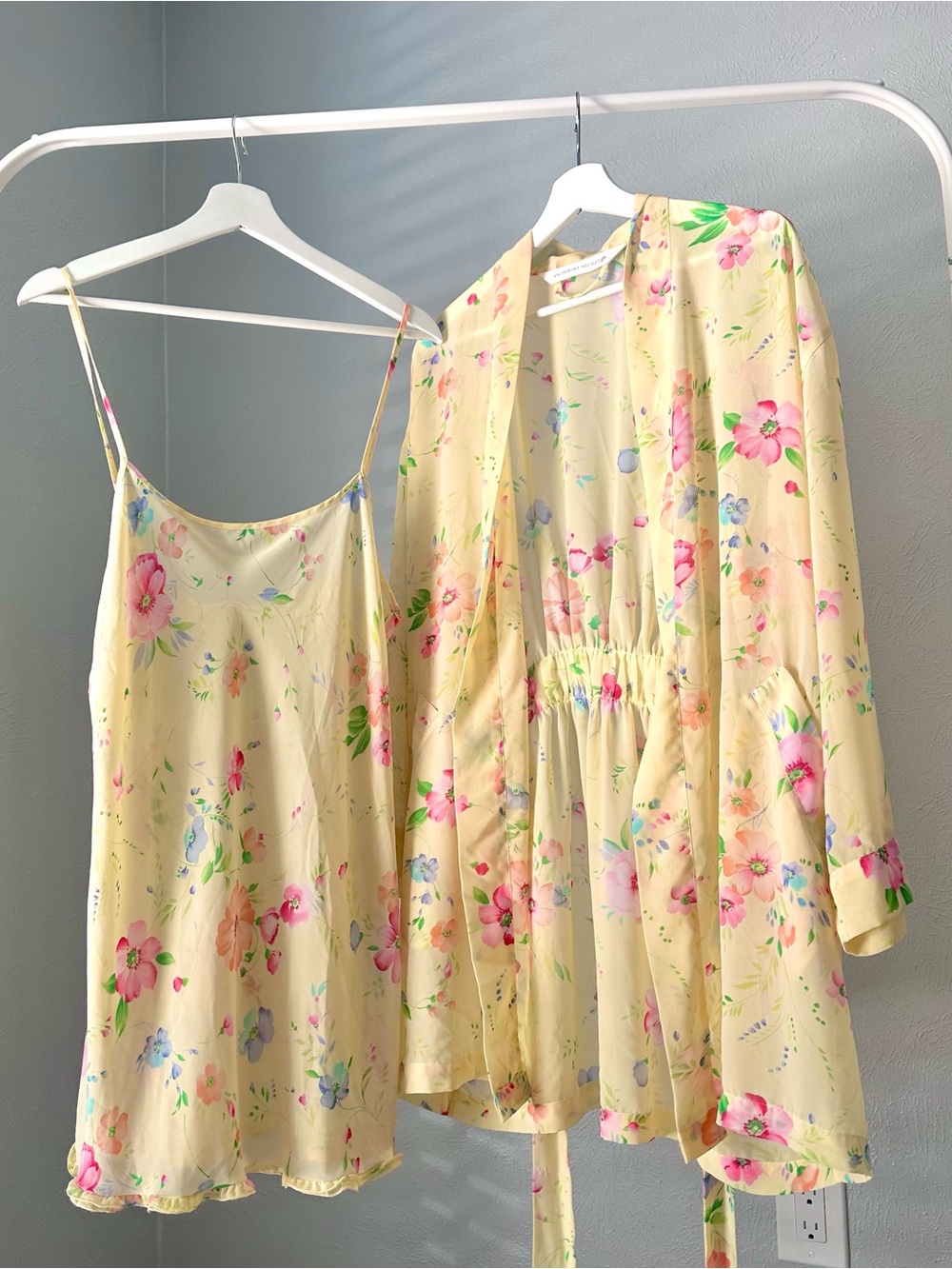 Vintage Victoria’s Secret Floral Slip Dress and Robe